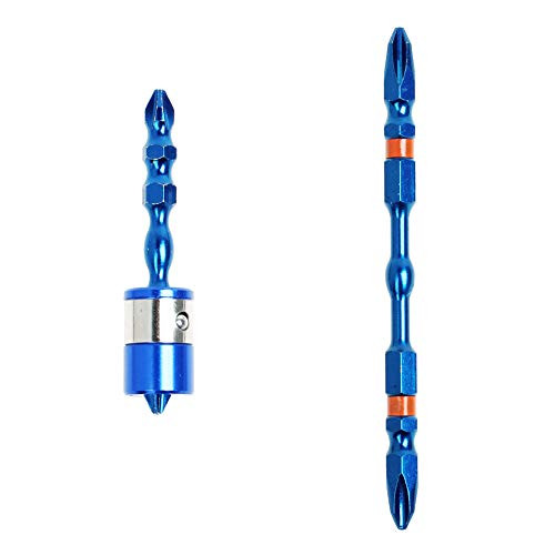 2 Pack Magnetic Screwdriver Bit Set PH2 Impact Rated Bits with Bit Magnetizer Ring Removable For 14 hex screwdriver Blue