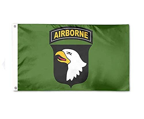 BirchRiver 3x5 101st Airborne Flag- Vivid Color and UV Fade Resistant - Strong Header and Double Stitched  United States Green Army Banner Polyester with Brass Grommets