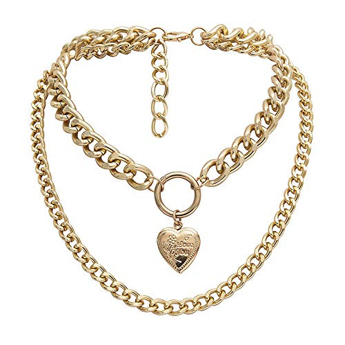 Ceqiny Love Pendant Necklace Memory Locket Necklace Photo Frame Necklace 2-Layered Chain Openable Double Necklace Vintage Locket Necklace that Holds Pictures Birthday Gifts for Girls Boys Gold Ceqiny Love Pendant Necklace Memory Locket Necklace Photo Frame Necklace 2-Layered Chain Openable Double Necklace Vintage Locket Necklace that Holds Pictures Birthday Gifts for Girls Boys Gold