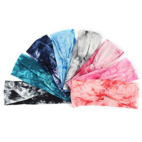8 Pack Tie Dye Headbands Non slip Cotton Stretch Hairband Elastic Yoga Headbands Boho Hairband for Girls Teens Women Adults 8 Pack Tie Dye Headbands Non slip Cotton Stretch Hairband Elastic Yoga Headbands Boho Hairband for Girls Teens Women Adults