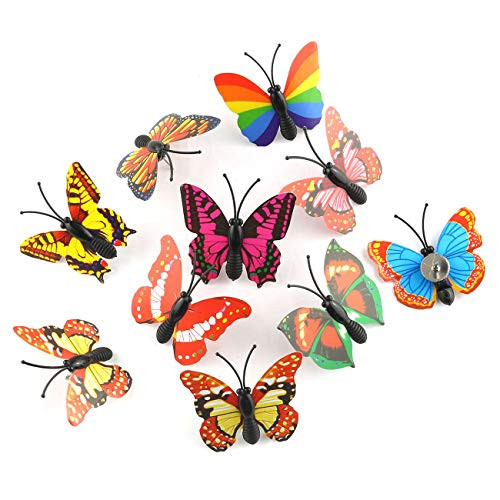 E-outstanding Butterfly Pushpin 30PCS Colorful Cute Butterfly Push Pins Thumb Tacks for Photos Wall Maps Bulletin Board Corkboard