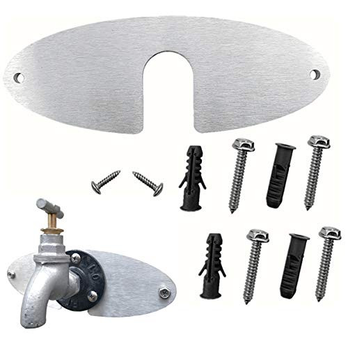 PYHK Hose Bibb Mounting Plate Spigot Mounting Plate of Aluminium Never Rust Free Removal to Install Hard and Firm Suitable for Any Outdoor FaucetWithout Faucet