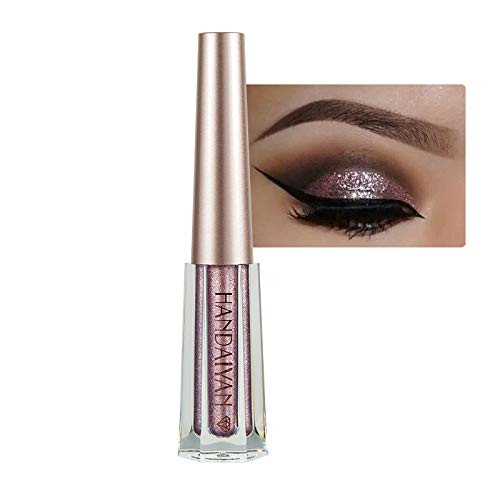 Junhe Diamond Glitter Liquid Eyeshadow  and  Eyeliner Pen Starry Sequins Mermaid Eye Shadow Long Lasting and Pigmented Waterproof Sparkling  and Shimmer Eyes Makeup9 Champagne