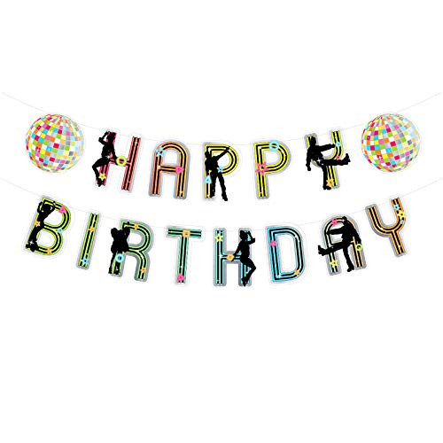 Disco Happy Birthday Banner for Disco Theme Birthday Party Decoration 70s Theme Disco Fever Dancers Party Bunting Supply 1970s Disco Party Decoration Disco Happy Birthday Banner for Disco Theme Birthday Party Decoration 70s Theme Disco Fever Dancers Party Bunting Supply 1970s Disco Party Decoration