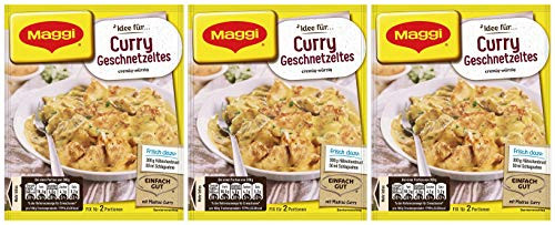 Maggi fix  and  frisch fUr Curry Geschnetzeltes From Germany pack of 3