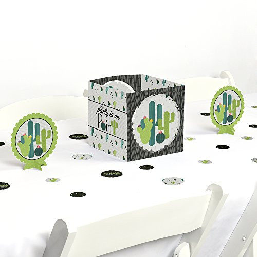 Big Dot of Happiness Prickly Cactus Party - Fiesta Party Centerpiece & Table Decoration Kit