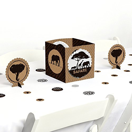Big Dot of Happiness Wild Safari - African Jungle Adventure Birthday Party or Baby Shower Centerpiece & Table Decoration Kit Big Dot of Happiness Wild Safari - African Jungle Adventure Birthday Party or Baby Shower Centerpiece & Table Decoration Kit