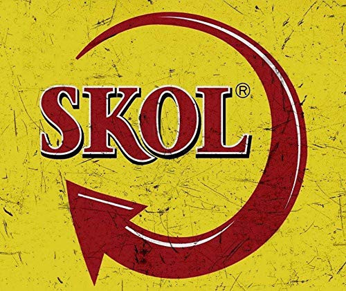 Tin Sign Skol Brazilian Beer Decor Brazil Bar Pub Shop Store Cave Metal Tin Sign 8X12 Inches
