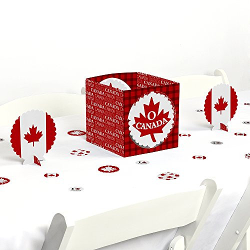 Big Dot of Happiness Canada Day - Canadian Party Centerpiece & Table Decoration Kit