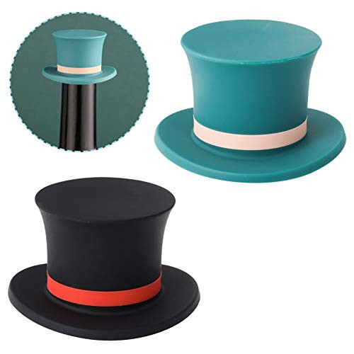tiopeia 2 Pack Wine Stoppers for Wine Bottle Decorative Reusable Silicone Bottle Stoppers for Beverage Beer Champagne Wine Bottle Decoration