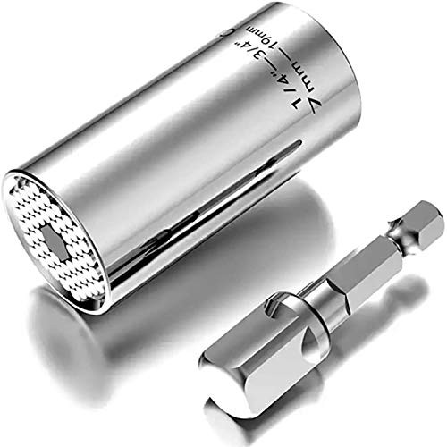 YINLONGDAO Universal Socket Wrench Set 7-19mm Power Drill Ratchet Bushing Spanner Magic Key Wrench Power Drill Adapter Socket Hand Tools DIY Tools Socket
