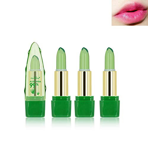 3 Pack Aloe Vera Lipstick Long Lasting Nutritious Lip Balm Lips Moisturizer Magic Temperature Color Change Lasting Lip Gloss Green 3 Pack Aloe Vera Lipstick Long Lasting Nutritious Lip Balm Lips Moisturizer Magic Temperature Color Change Lasting Lip Gloss Green