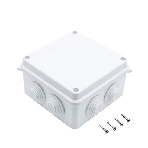 IP65 Waterproof Dustproof Junction Box ABS Plastic Universal Electrical Project Enclosure 3_9x 3_9 x 2_8 100mmx100mmx70mm DIY Case Enclosure