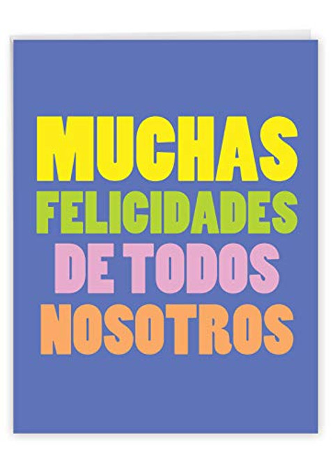 NobleWorks Big Muchas Felicidades - Big Congratulations Card from Group 8_5 x 11 Inch - Spanish Celebration and Congrats Notecard J3244CGG-US-SL NobleWorks Big Muchas Felicidades - Big Congratulations Card from Group 8_5 x 11 Inch - Spanish Celebration and Congrats Notecard J3244CGG-US-SL