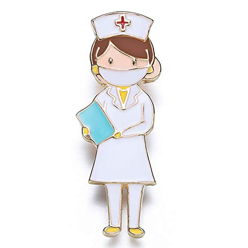 HANRESHE Cute Nurse Brooch Doctors Nurse Gift Medical Jewelry Gold Plated Lapel Pin Meatl Cartoon Enamel Pins Brooches Accessories Bag Hat
 HANRESHE Cute Nurse Brooch Doctors Nurse Gift Medical Jewelry Gold Plated Lapel Pin Meatl Cartoon Enamel Pins Brooches Accessories Bag Hat
