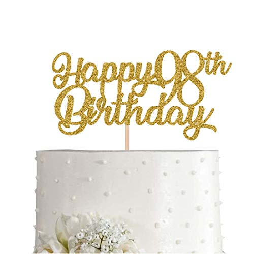 98th Birthday Cake Topper Gold Glitter Cheers To 98 Years Party Decoration Supply 98th Birthday Cake Topper Gold Glitter Cheers To 98 Years Party Decoration Supply