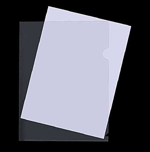 Olivia Tree L Folders 20 Pack Premium Clear Document Folders Project Pockets Plastic Document Folders US Paper Poly Jacket Letter Size and A4 School Office Sleeves Folders Copy Safe