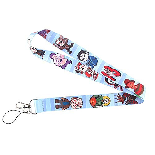 Premium Cute Horror Characters Lanyard Themed - Hook  and  Phone String - Keychains or ID Badge Holders