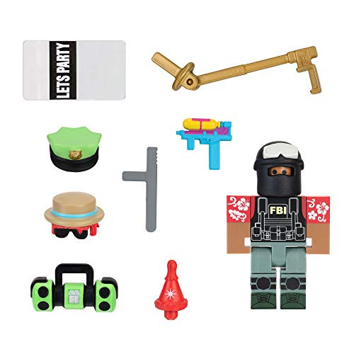 Roblox Avatar Shop Series Collection - Party SWAT Team Figure Pack Includes Exclusive Virtual Item