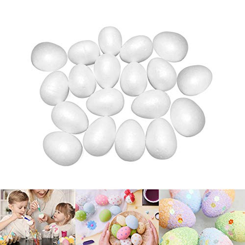 ACTENLY 48 Pcs Natural White Styrofoam Eggs Craft Egg Foam Handmade Balls Polystyrene Balls for Easter Eggs Decoration Arts and Craft Use - Size 2_75 Inches ACTENLY 48 Pcs Natural White Styrofoam Eggs Craft Egg Foam Handmade Balls Polystyrene Balls for Easter Eggs Decoration Arts and Craft Use - Size 2_75 Inches