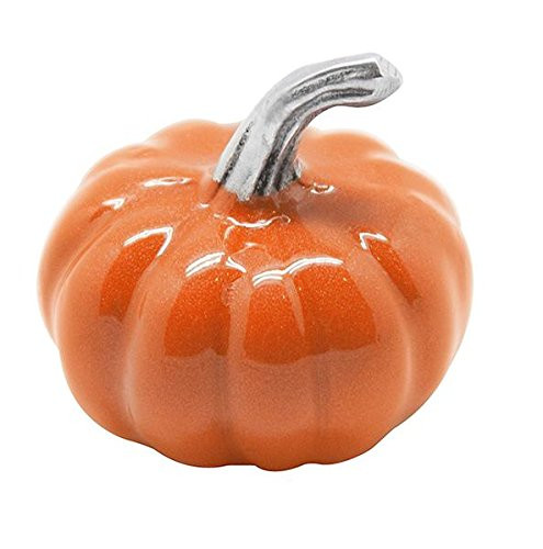 Mariposa 1284 Orange Pumpkin Napkin Weight, One Size, Silver
