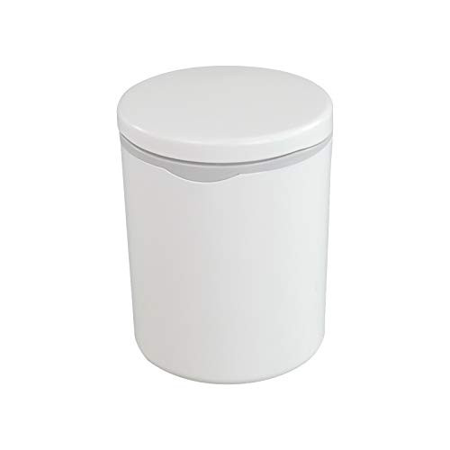 Asking 0_5 Gallon 2 L Mini Plastic Desktop Waste Can Tiny Push Button Trash Bin White