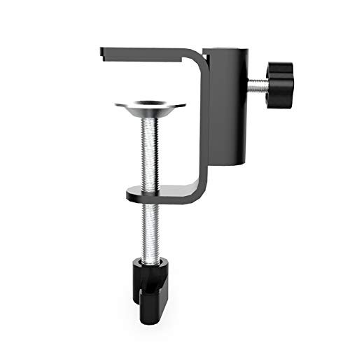 Replacement Aluminum Alloy C-Clamp Desk Light Clamp Mount Holder Cantilever Bracket with 14 Inch Thread Hole for Desktop Table Lamp