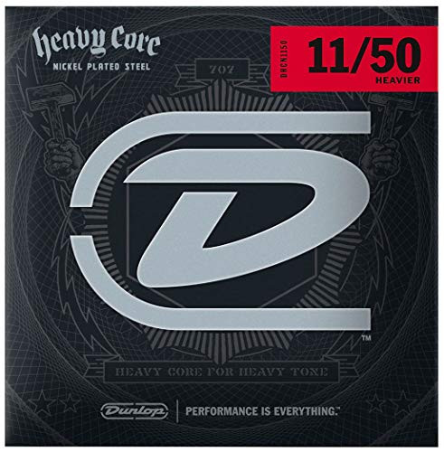 Dunlop DHCN1150 Heavy Core Heavier Nickel Wound Electric Guitar Strings 0_11-0_50 6-Strings