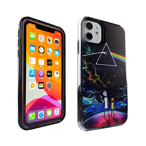 iPhone 11 6_1 Inch CASEMPIRE Rick and Morty Hybrid Case Shock Proof Never Fade Slim Fit Cover for iPhone 11 6_1 Inch Dark Side of The Moon