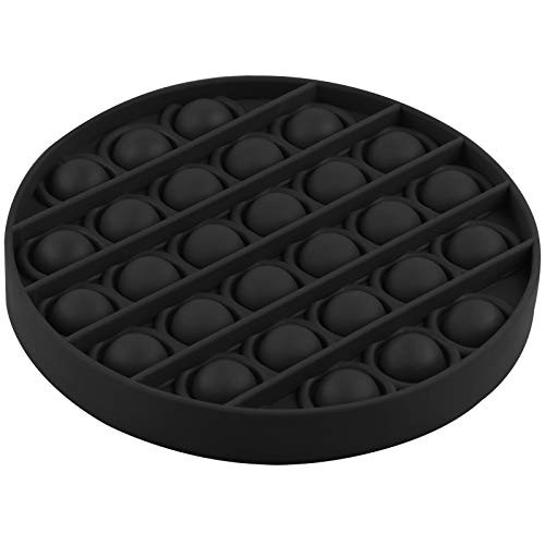 Fidget Toys Pop Pop Bubble Sensory Fidget Toys Autism Special Needs Stress Reliever Push Squeeze Sensory Toy Silicone Stress Reliever Toy Help Restore Emotions Black