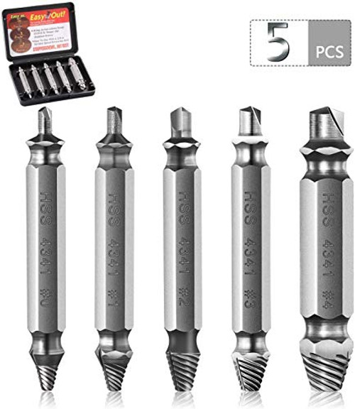 Damaged Screw Extractor Set E-PRONSE Stripped Screw Extractor Kit Broken Bolt Extractor and Screw Remover Set