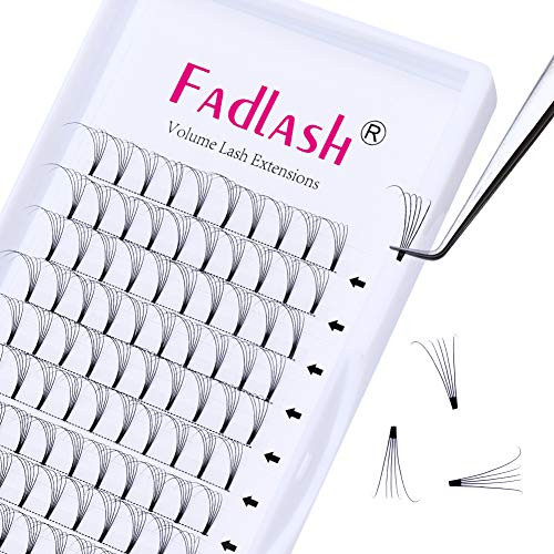 Eyelash Extensions D Curl 0_07 19mm 5D Lash Extensions Short Stem FADLASH Volume Lashes Extension Supplies Premade Lash Fans with Thin Base Optinal 8-20mm Length 5D-0_07-D 19mm