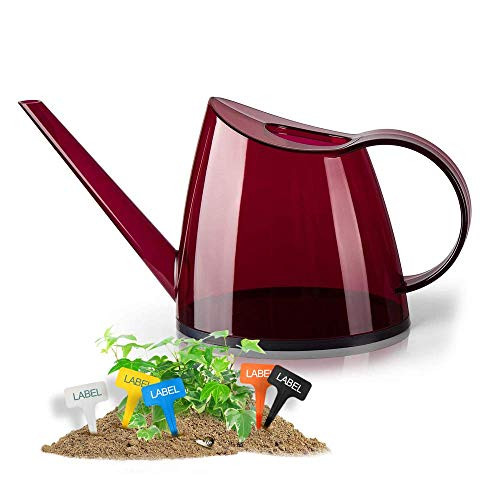Funifan Watering Can 1_4L with Long Spout Watering Can for Indoor Plants by Small Watering Can and Potted Flowers 47oz 1_4L Red