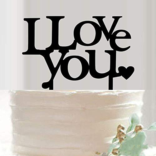 I LOVE YOU Cake Toppers Pick Acrylic Cake Topper Decoration for Sweet Love Theme Wedding EngagementValentines Day Bridal Shower Party Cake Decors BLACK I LOVE YOU Cake Toppers Pick Acrylic Cake Topper Decoration for Sweet Love Theme Wedding EngagementValentines Day Bridal Shower Party Cake Decors BLACK