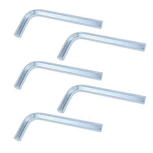 HONJIE 8mm Hex Key Wrench L Shaped Hexagon Head Repairing Tool - 5 Pcs
