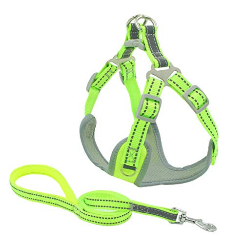 Dog Harness No-Pull Vest Harness No Choke Adjustable Pet Vest Breathable Easy Walk Puppy Leash Harness Reflective Oxford Material for Small Medium Large Breed Dogs Green Dog Harness No-Pull Vest Harness No Choke Adjustable Pet Vest Breathable Easy Walk Puppy Leash Harness Reflective Oxford Material for Small Medium Large Breed Dogs Green