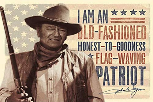 John Wayne Patriot 8x12 Inches Retro Vintage Decor Sign Metal Tin Sign Home Bar Wall Decor JSBZ-0626