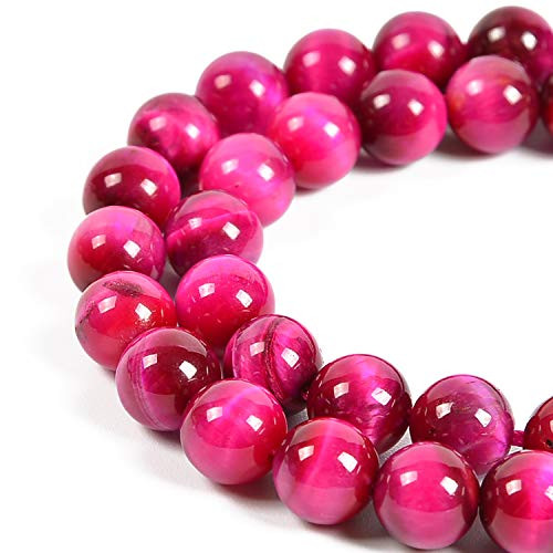 Nancybeads Natural Gemstone Round Spacer Loose Beads for Jewelry Making 15_5 1 Strand 6mm 8mm Magenta Tigers Eye 8mm 45Beads Nancybeads Natural Gemstone Round Spacer Loose Beads for Jewelry Making 15_5 1 Strand 6mm 8mm Magenta Tigers Eye 8mm 45Beads