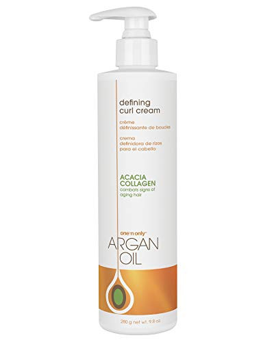One n Only Defining Curl Cream with Argan Oil Leave-in Conditioning Cream Defines and Leaves Strong Curly Hair Enhances Shine and Hydrates Without Sticky Residue 9_8 Ounces