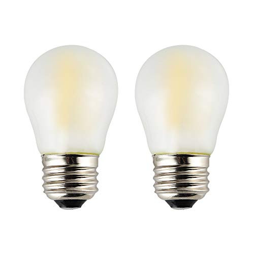 OPALRAY A15G45 Style 4W LED Filament Tungsten Bulb 4000K Natural White Daylight 40W Incandescent Bulb Equivalent E26 Base Small Globe Lamp Frosted Glass Cover Dimmable 2 Pack