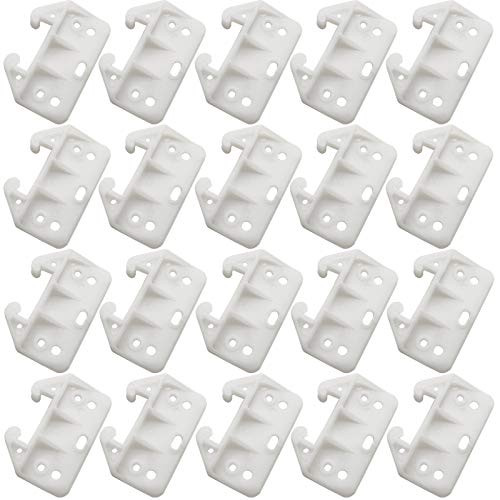 TIHOOD 46PCS Plastic Drawer Guides Drawer Track Guides Replacement Furniture Parts for Dressers Hutches and Drawer Systems