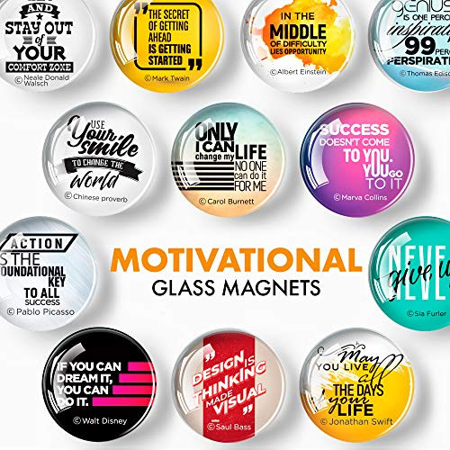 Inspirational Magnets for Fridge  Glass Decorative Magnets for Refrigerator  Cute Fridge Magnets for Kitchen and Office  Locker Magnets for Girls and Boys  Funny Whiteboard Magnets