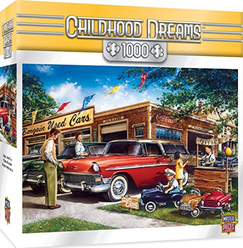 MasterPieces Childhood Dreams Bargain Used Cars 1000 Piece Jigsaw Puzzle by Dan Hatala