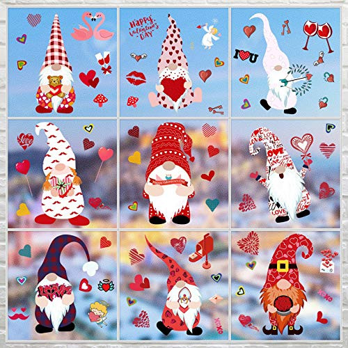 9 Pieces Valentines Day Window Clings Decorations Gnome Window Stickers Clings Heart Window Clings Decor Party Supplies for Wedding Valentines Day Christmas Party Supplies 9 Pieces Valentines Day Window Clings Decorations Gnome Window Stickers Clings Heart Window Clings Decor Party Supplies for Wedding Valentines Day Christmas Party Supplies