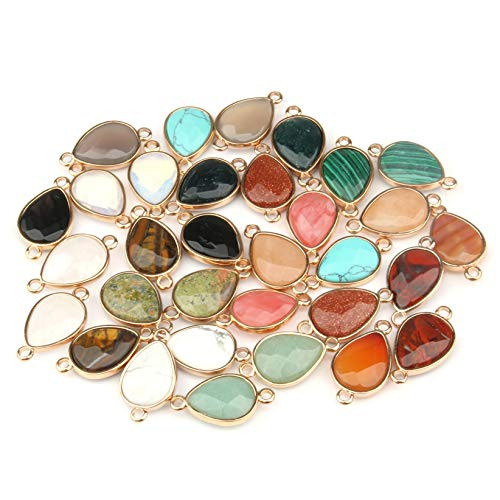 5Pcs Natural Stone Pendants Agate Crystal Quartz Stone Connectors Charms Healing Chakra Gemstone Necklace Links Pendants for Jewelry Making 28X15X7mm Random Mixed Colors 5Pcs Natural Stone Pendants Agate Crystal Quartz Stone Connectors Charms Healing Chakra Gemstone Necklace Links Pendants for Jewelry Making 28X15X7mm Random Mixed Colors