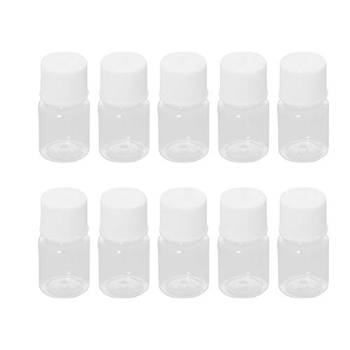 Othmro Plastic Lab Chemical Reagent Bottle 5ml Wide Mouth Sample Sealing Liquid Storage Container Transparent 10pcs