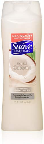 Suave Essentials Body Wash, Creamy Tropical Coconut, 15 oz, pack of 6