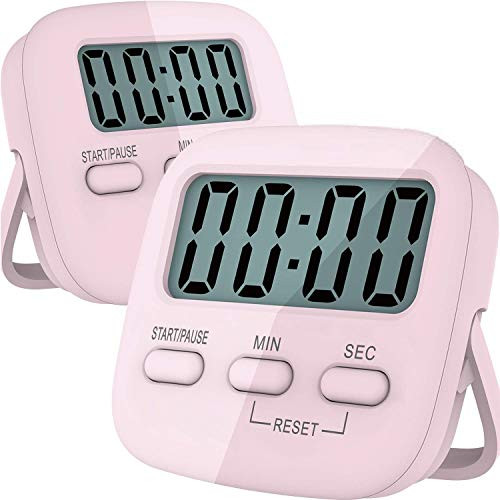 Kitchen Timer 2 Pack Digital Kitchen Timers Magnetic Countdown Timer with Loud Alarm Big Digits Back Stand for Cooking Classroom Teachers Pink Kitchen Timer 2 Pack Digital Kitchen Timers Magnetic Countdown Timer with Loud Alarm Big Digits Back Stand for Cooking Classroom Teachers Pink