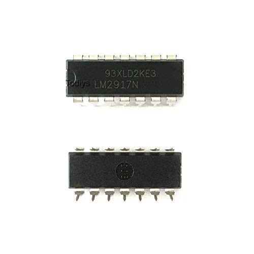 Todiys New 5Pcs for LM2917 LM2917N LM2917N-14 DIP-14 Frequency to Voltage Converters IC Chip LM2917NNOPB