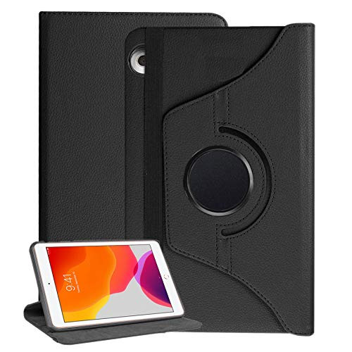 iPad 10_2 2020 Case iPad 10_2 inch 8th Generation Case  and  iPad 10_2 2019 7th Generation Case with 360 Rotating PU Leather Folio Stand Case Cover Black